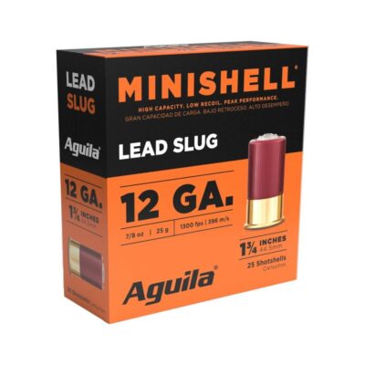 Aguila Minishell Shotshells 12ga 1-3/4 5/8oz 1300fps Slug 25/ct