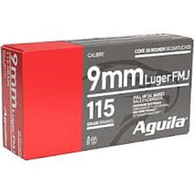 Aguila Handgun Ammunition 9mm Luger 115 gr FMJ 1150 fps 1000/ct Case