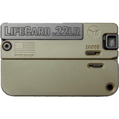 LifeCard .22 LR Single Action Pistol - Polymer Handle Noveske Bazooka Green