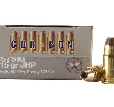 Corbon Self-Defense JHP Handgun Ammunition .357 SIG 115 gr JHP 1500 fps 20/box
