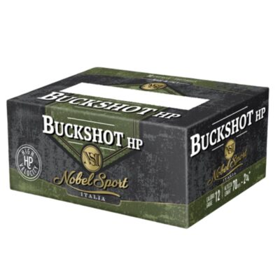 Noble Sport Plumbum Buckshot Shotshells 12 ga 2-3/4" 12 pellet 1290 fps #00 250/ct Case (25-10/ct Boxes)
