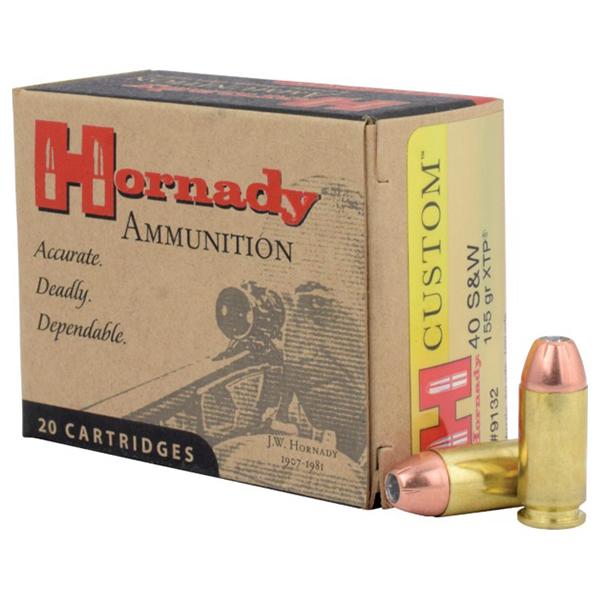 Hornady Custom Handgun Ammunition .40 S&W 155 gr XTP 1180 fps 20/ct
