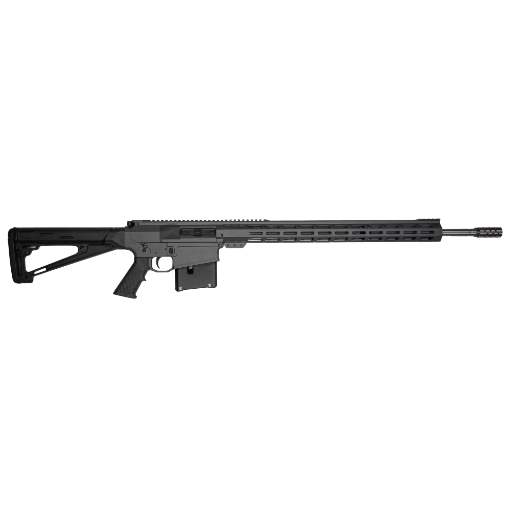 GLFA AR Long Action Rifle 6.5 PRC 5rd Magazine 24" Barrel MLOK Handguard Sniper Grey Cerakote