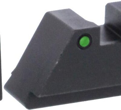 Green Tritium LimeGreenLumi Rnd Outline .315/Black .394 for Glock Tall Supp