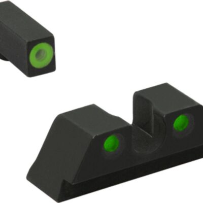 Meprolight ML41766 Hyper-Bright Green Ring Front/Green Rear Sights for S&W M&P Fullsize Compact Subcompact (Not Shield Models)