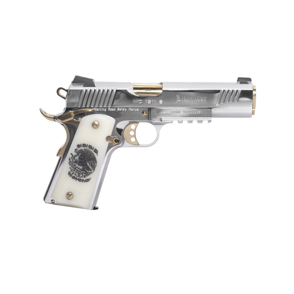 Girsan MC1911 Liberador Handgun .38 Super 9rd Magazine 5" Barrel Stainless Steel Mexican Coat of Arms