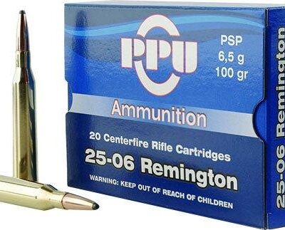 PPU Rifle Ammunition .25-06 Rem 100 gr PSP 3230 fps  20/ct