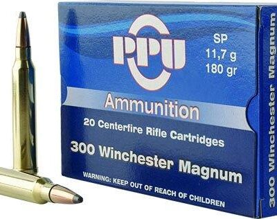 PPU Rifle Ammunition .300 Win Mag 180 gr SP 3250 fps 20/ct