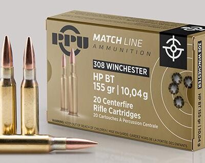 PPU Match Rifle Ammunition .308 WIN. 155 gr HPBT 2610 fps 20/ct