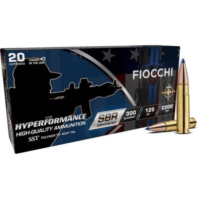 Fiocchi Hyperformance SBR SST Ammunition .300 Blackout 125gr PT 2250 fps 20/ct