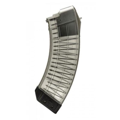 Century Arms US Palm AK30R Rifle Magazine Clear/Black Polycarbonate 7.62x39 30/rd