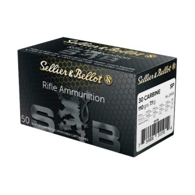 Sellier & Bellot Rifle Ammunition .30 Carbine 110 gr FMJ 1990 fps - 50/box