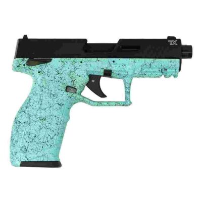 Taurus TX22 Gen 2 Handgun .22 LR 16&22rd Magazines (2) 4.6" Barrel Cyan Splatter Grip/Black Slide