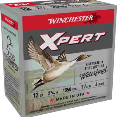 Winchester Xpert High Velocity Steel Shotshells 12 ga 2-3/4" 1-1/16 oz 1550 fps #4 25/ct