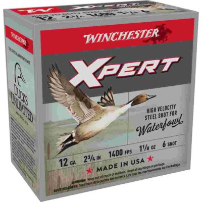 Winchester Xpert High-Velocity Steel Shotshells 12 ga 2-3/4" 1-1/8 oz 1400 fps #6 25/ct