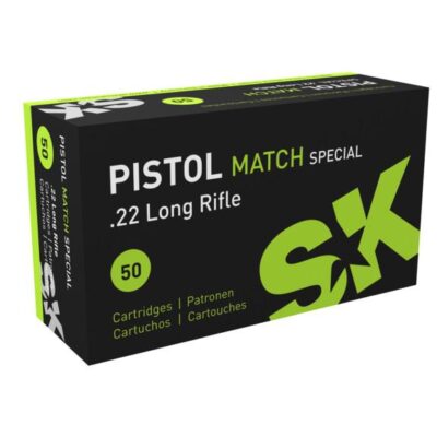 SK Pistol Match Special Rimfire Ammunition .22 LR 40 gr LRN 938 fps 50/ct