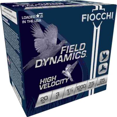 Fiocchi Field Dynamics Shotshells 20 ga 3" 1-1/4oz 1200fps #7.5 25/ct