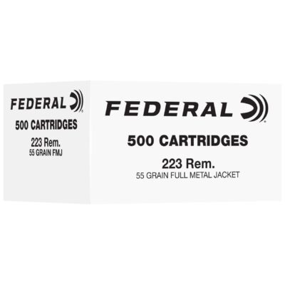 Federal Bulk Rifle Ammunition .223 Rem 55gr FMJ 3240 fps 500/ct
