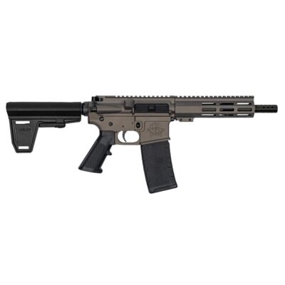 GLFA 223 Wylde Braced Pistol .223 Wylde 30rd Magazine 7.5" Nitride Barrel Tungsten Finish