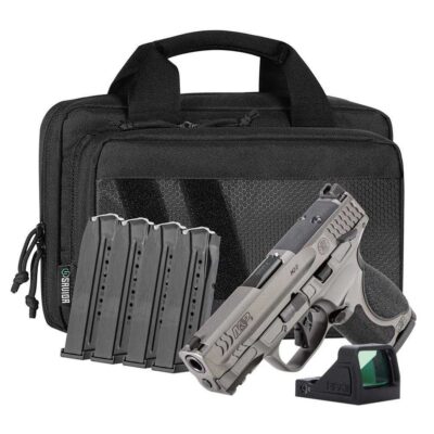 S&W M&P9 Metal M2.0 Handgun Bundle 9mm Luger 15rd Magazine(5) 3.6" Barrel Thumb Safety Viridian RFX11 and Savior Bag